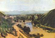 Jean Baptiste Camille  Corot The Bridge at Narni Spain oil painting artist